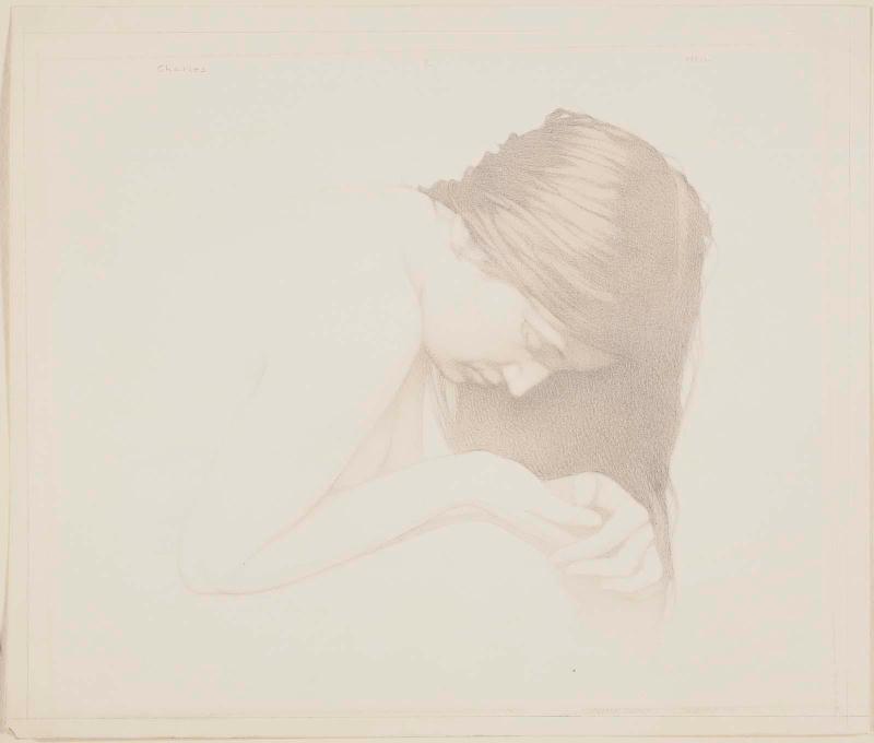 Bust of a Young Woman, Bending Forward