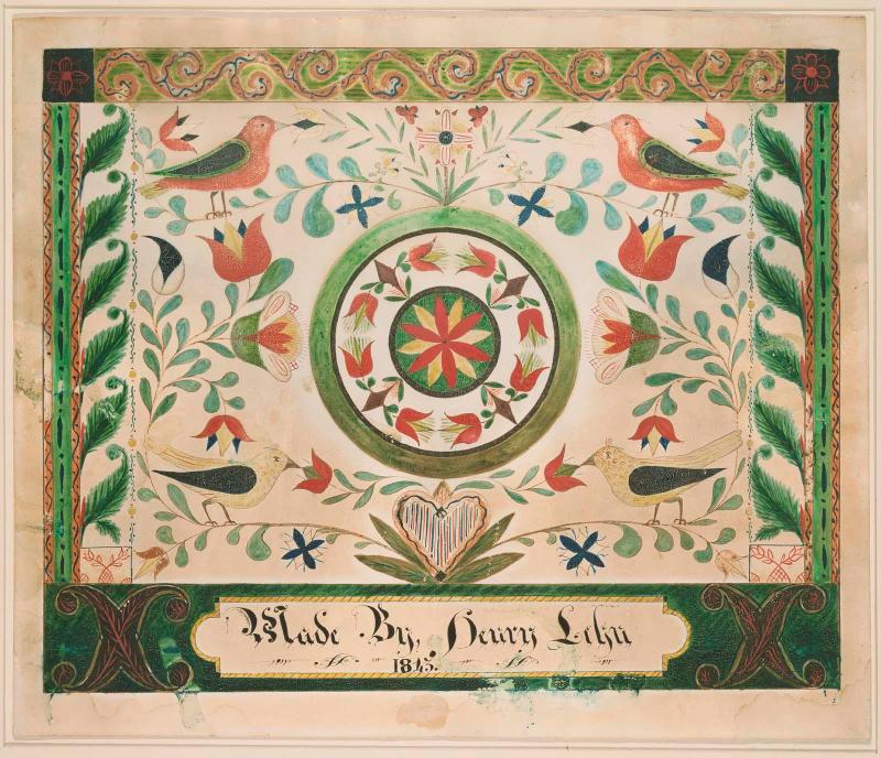 Flower and bird design