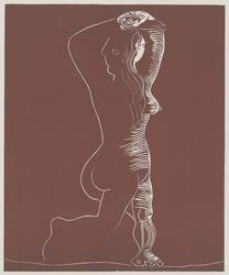 Large Female Nude, working proof (2nd state)