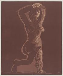 Large Female Nude, working proof (4th state)
