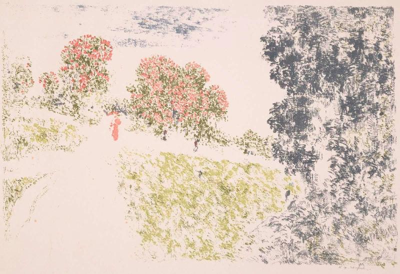 L'Album de Paysage, No. 2: Femme en rouge dans un paysage (Woman in Red in a Landscape)