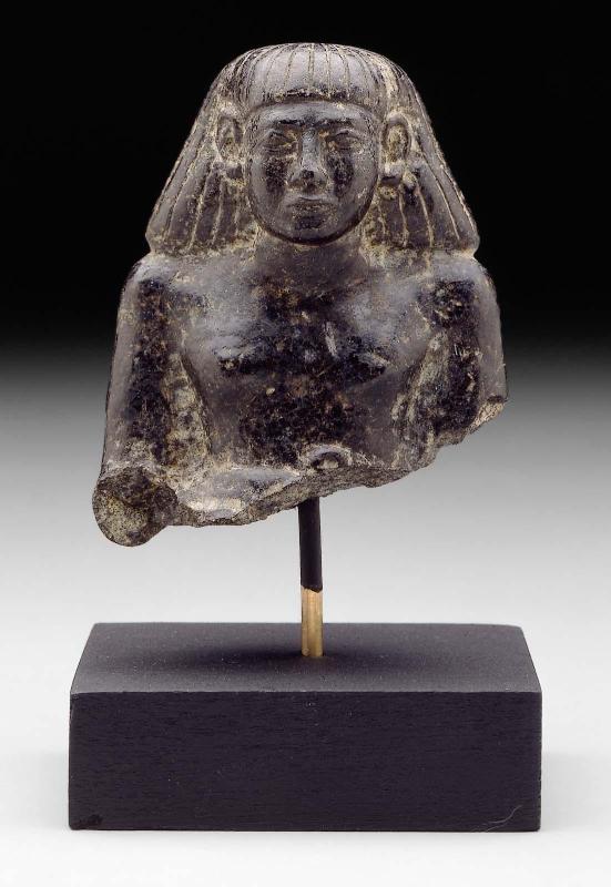 Upper part of a scribal statue