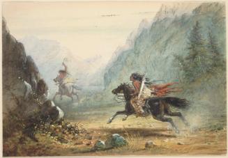 Snake Indian Pursuing a Crow Horse Thief