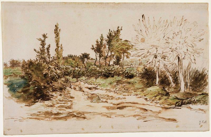 Landscape with a Church near  Vichy