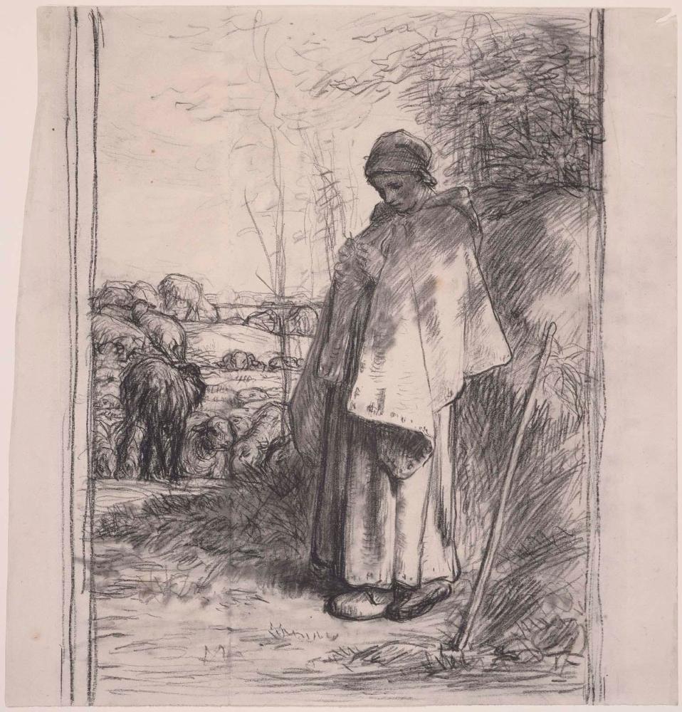 Study for Shepherdess Knitting (La Grande Bergère)