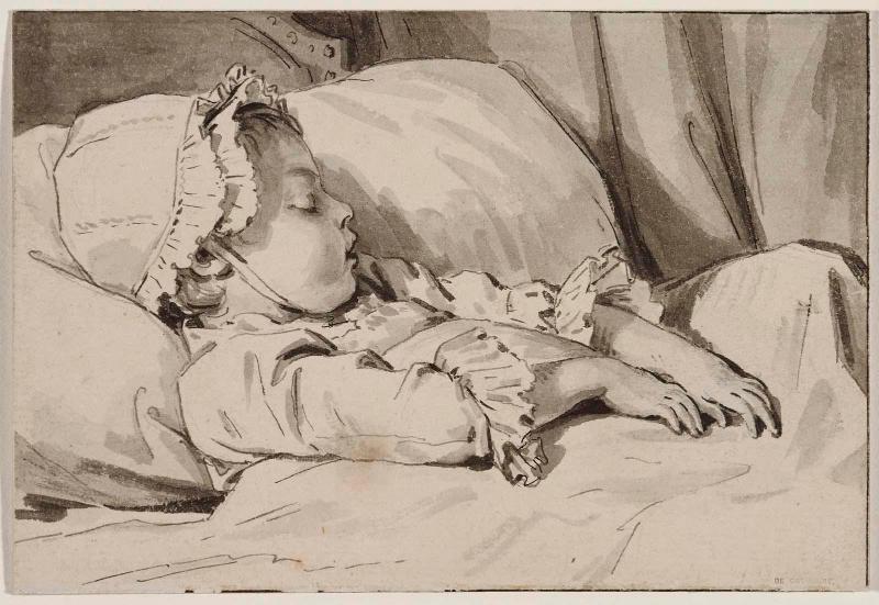 The Artist's Daughter Asleep (facing right)