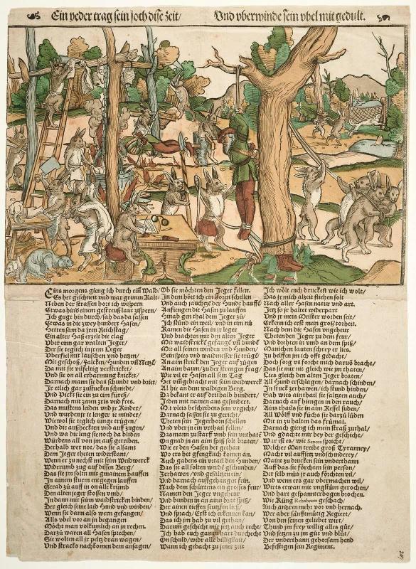 The Hunter Caught by the Hares