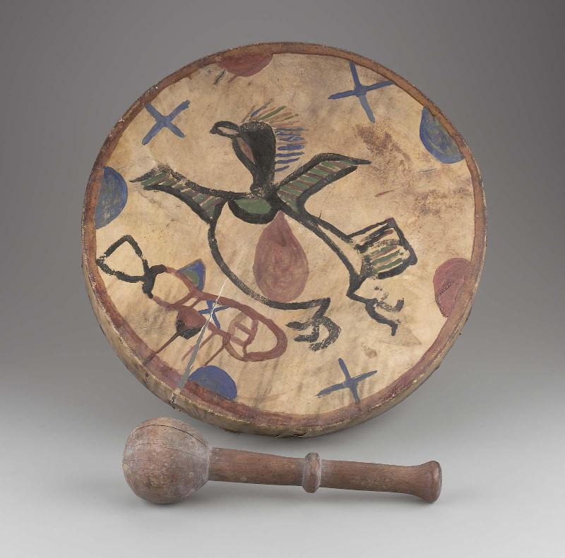Frame drum and mallet