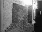 Fireplace of Tudor Room being dismantled, 1942