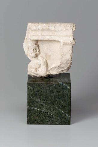 Fragment of funerary banquet relief: heroized deceased