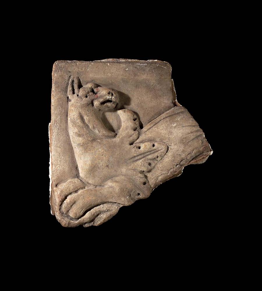 Sarcophagus fragment: forepart of a griffin