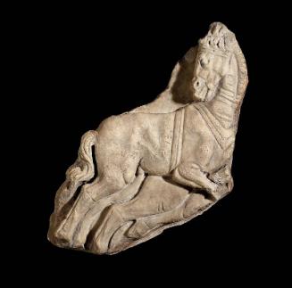 Sarcophagus fragment: galloping horses