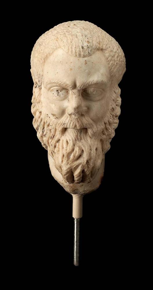 Head of a bearded man