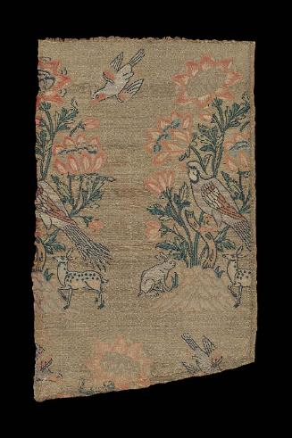 Fragment with birds, flowers, and animals