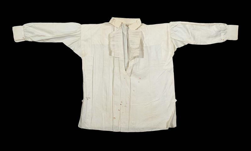 Man's white linen shirt