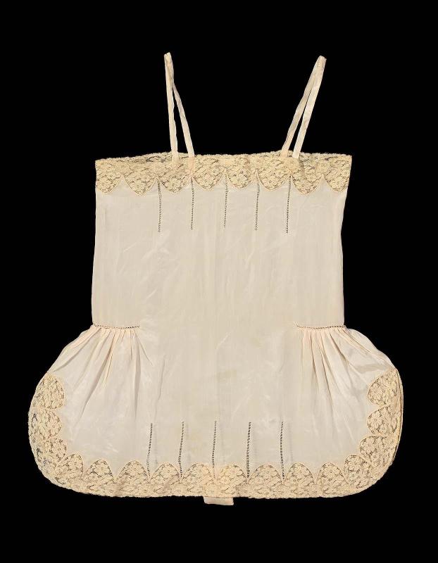 Pale pink silk crepe teddy
