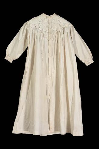 A wedding nightgown of white cotton