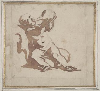 Putto Drinking from a Flask