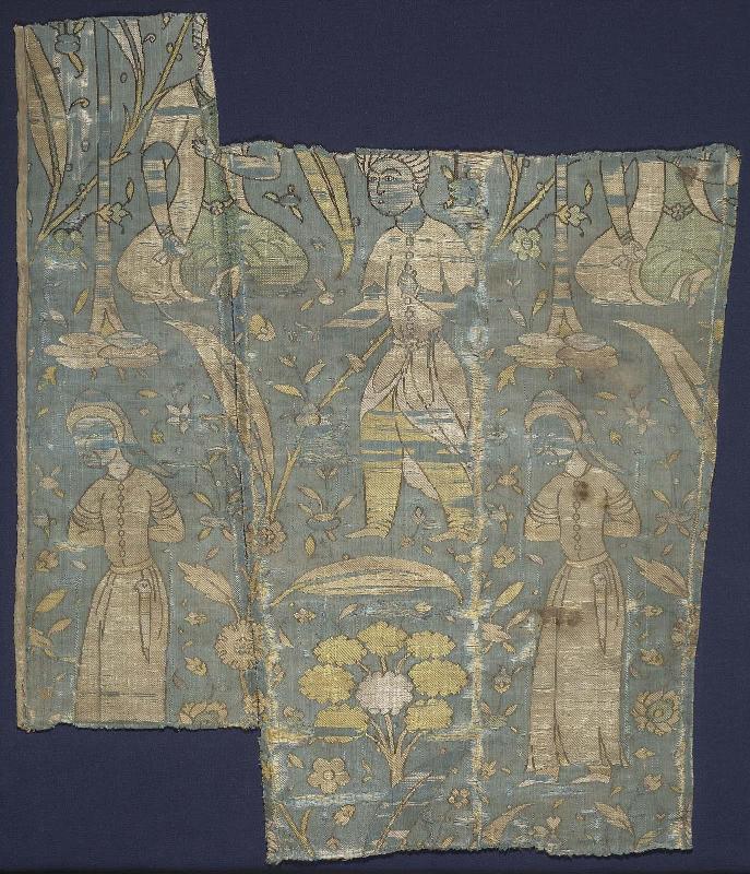 Textile fragment with soldiers and male captives