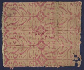 Textile fragment with inscriptions