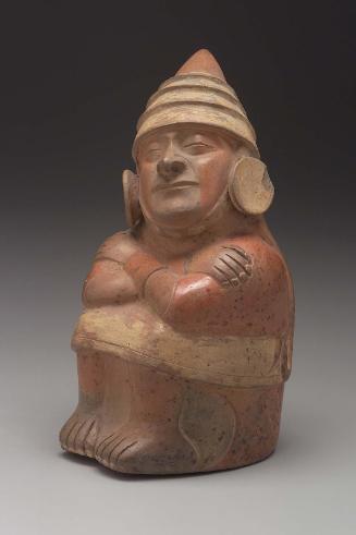 Seated male portrait vessel