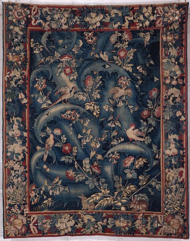 Tapestry: Verdure with Giant Leaves, probably from a series