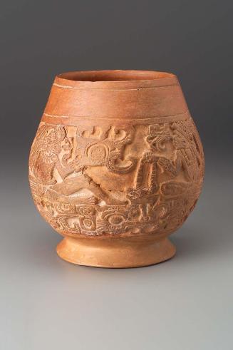 Vase with modeled and incised imagery