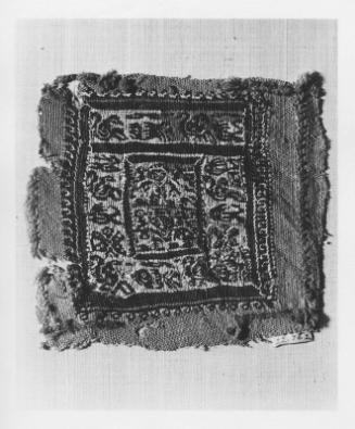 Fragment with a rectangular tapestry panel