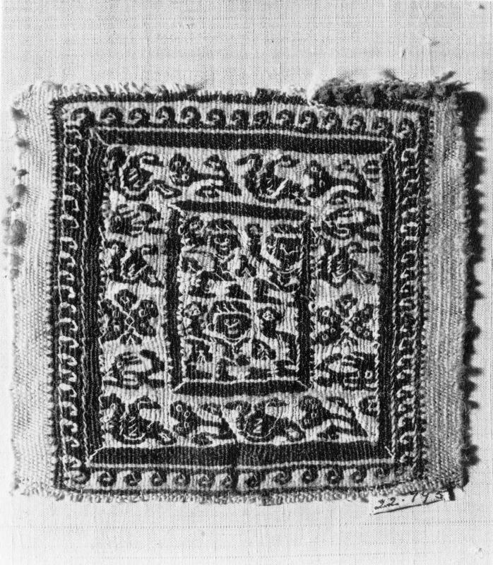 Fragment with a square tapestry panel