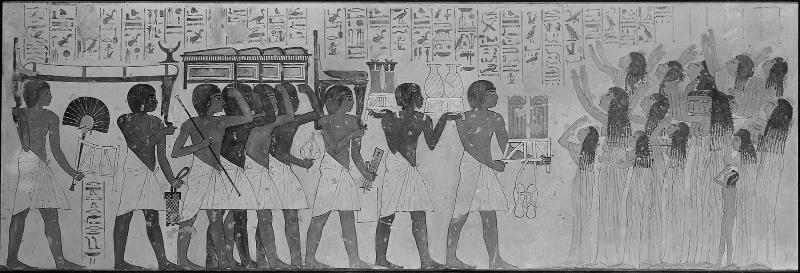 Funerary Scene with Mourning Women, tomb of Ramose, Dynasty 18, Thebes, 18th Dynasty