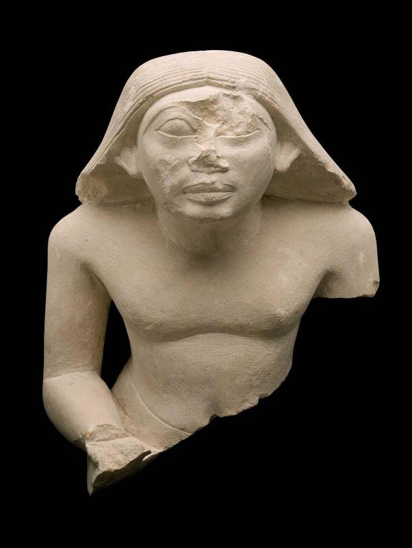Head and torso from a statuette of Nekhebu