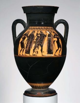 Dionysos, Hermes and a female figure