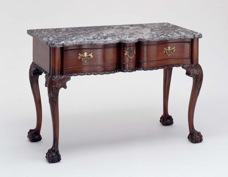 Marble slab table