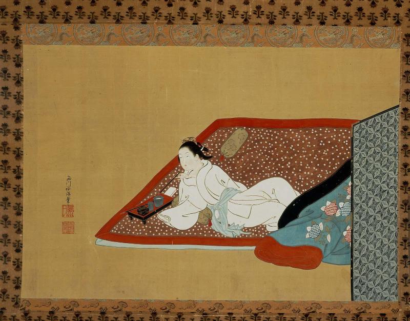 Courtesan Reclining in Bed