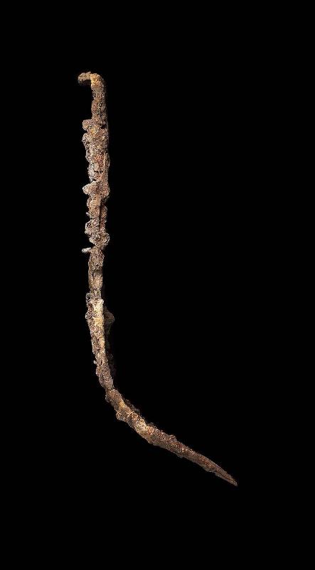 Iron strigil handle