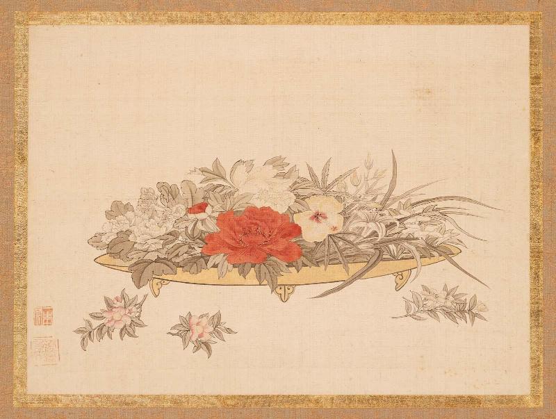 Flowers on a Lacquer Plate