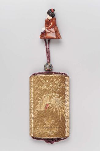 Netsuke in the form of a seated courtesan