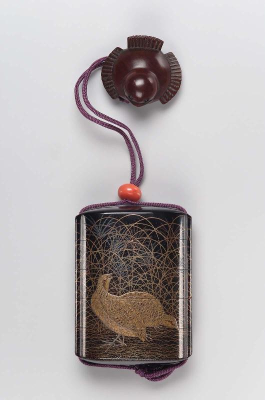 Netsuke in the form of a fukura-suzume
