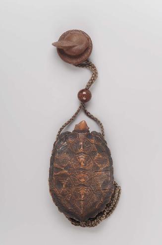 Three-case inro in the form of a tortoise