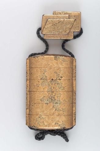 Hako netsuke in two parts in the form of a pile of books