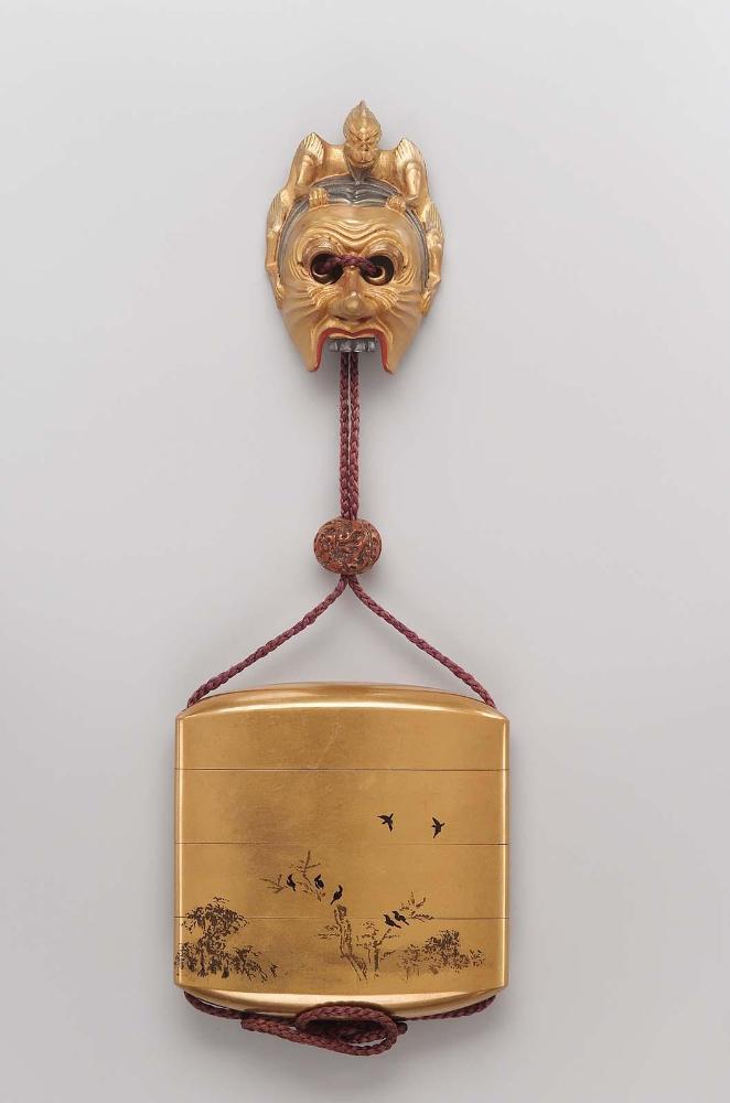 Netsuke in the form of a mask for the Ranryo-o dance