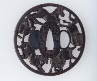 Tsuba with design of horses