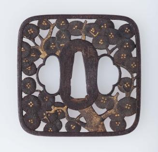 Tsuba with design of pine tree