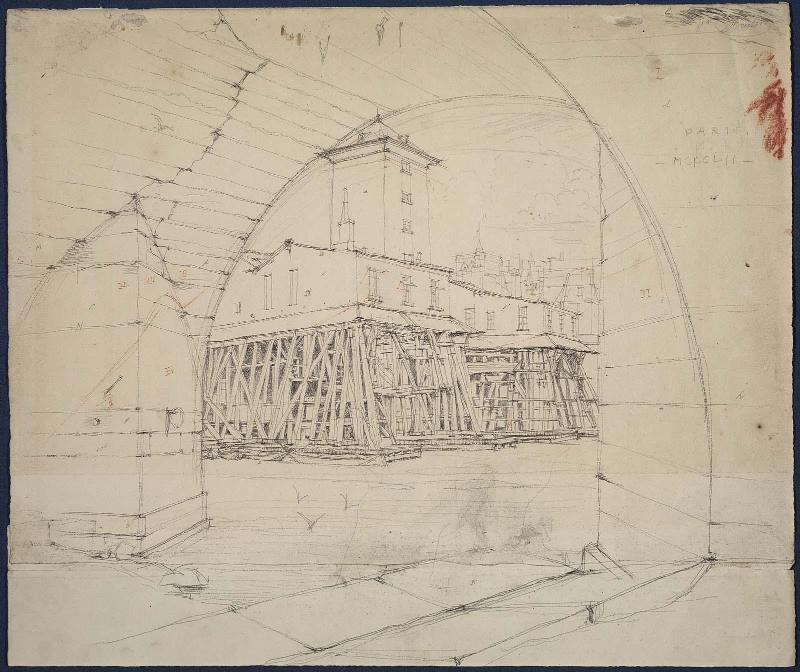 Study for the etching "La Pompe Notre Dame"