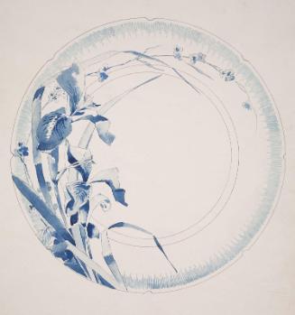Design for a Ceramic Plate
for Albert & Charles Vieillard, Bordeaux, for service "Chevreuse"