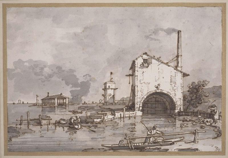 Capriccio: House and Tower on a Lagoon