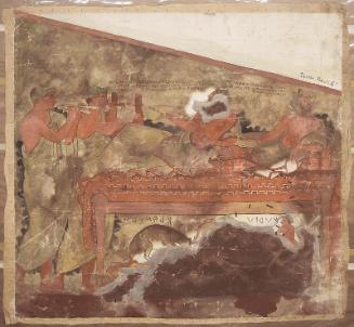 Facsimile of painting on back wall, Tomba Golini
