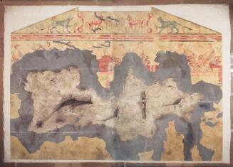 Facsimile of painting on back wall, Tomba Querciola