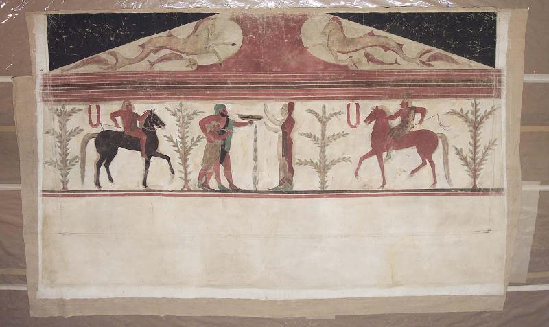 Facsimile of painting on back wall, Tomba del Barone
