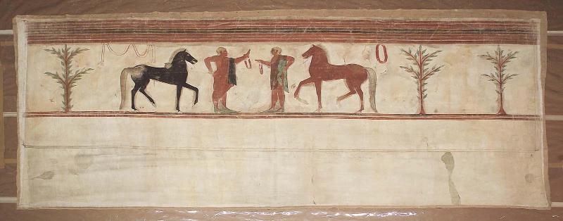 Facsimile of painting on right wall, Tomba del Barone